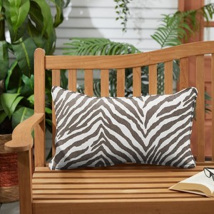 Sunbrella 2pk Indoor/Outdoor Corded Pillow Set Gray Zebra - 1 of 4