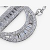 Anna-Kaci Silver Tone Initial Letter Pendant Necklace with Crystal Rhinestone Accents - 3 of 4