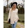 Women's Sweater Cardigan Ribbed Knit Long Sleeve Cardigan Solid Color Open Front Sweater - 4 of 4