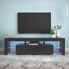 PAGED TV Stand for TVs Up to 69 Inch,Console Table with20 Colors LED for Bedroom,Living Room - 2 of 4
