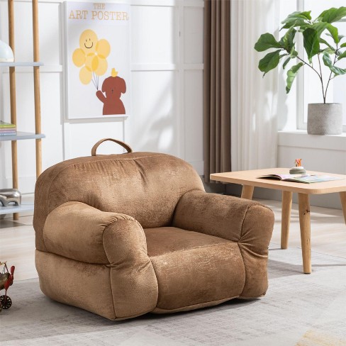 Panpan Bean Bag Chairs with Memory Foam,37 W White Teddy Bean Bag  Chair,Fluffy Lazy Sofa-The Pop Maison