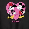 Boys' - Disney - Mickey And Minnie Heart Graphic Long Sleeve Fleece Sweatshirt - 2 of 4