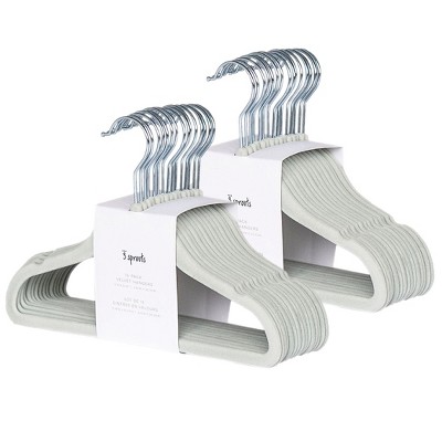 3 Sprouts Kids & Baby Velvet Hangers 30 pack - Green