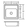 ALFI  Decorative Square Drop-in Entertainment/Prep Sink with a Smooth Surface - 2 of 2