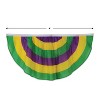 Beistle Mardi Gras Fabric Bunting, 4' x 2', (1/Pkg) Multicolored - 4 of 4