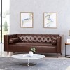 Christopher Knight Home Faraway Contemporary Faux Leather Tufted 3 Seater Sofa - 2 of 4