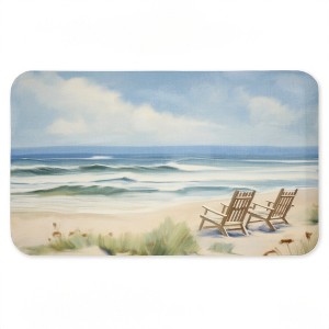 Stupell Industries Chair View on Serene Beach Printed Anti-Fatigue Floor Mat, design by Kim Allen, 30"x18" - 1 of 4
