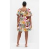 Women's Plus Size Simona Print Puff Sleeve Mini Dress - multi | CITY CHIC - 3 of 4