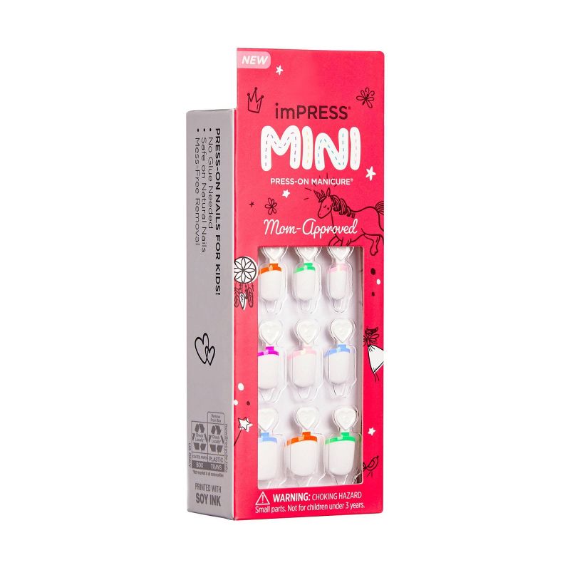 Kiss imPRESS Press-On Manicure Mini Fake Nails for Kids - French Pop - 3pk/90ct, 5 of 8
