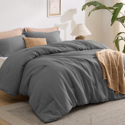 2-3 Pcs Waffle Comforter Set Soft and Breathable Bedding Comforter Set