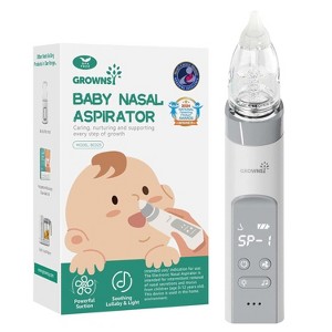 GROWNSY Nasal Aspirator for Baby, Electric Baby Nose Sucker with Larger Suction Chamber, Music and Light Soothing Function - 1 of 4