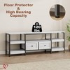 Rustic 63"/71" /79" TV Stand for TVs Up to 65"/75"/85" Industrial Media Console w/2 Drawers and Open Storage Shelves - 4 of 4