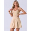 Allegra K Women's Plaid Zipper Front Strap Sleeveless Mini Party A-Line Dress - 2 of 4