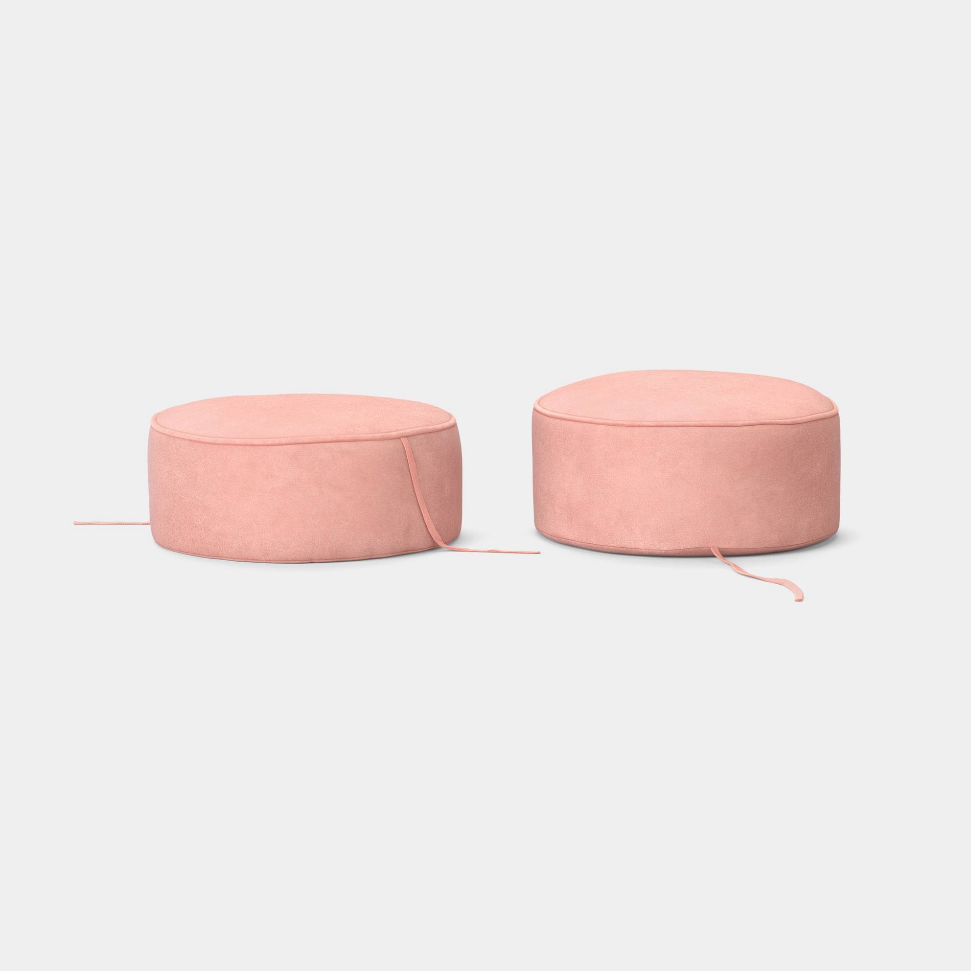 Stacking Bow Dorm Pouf Ottoman Pink - Room Essentials™