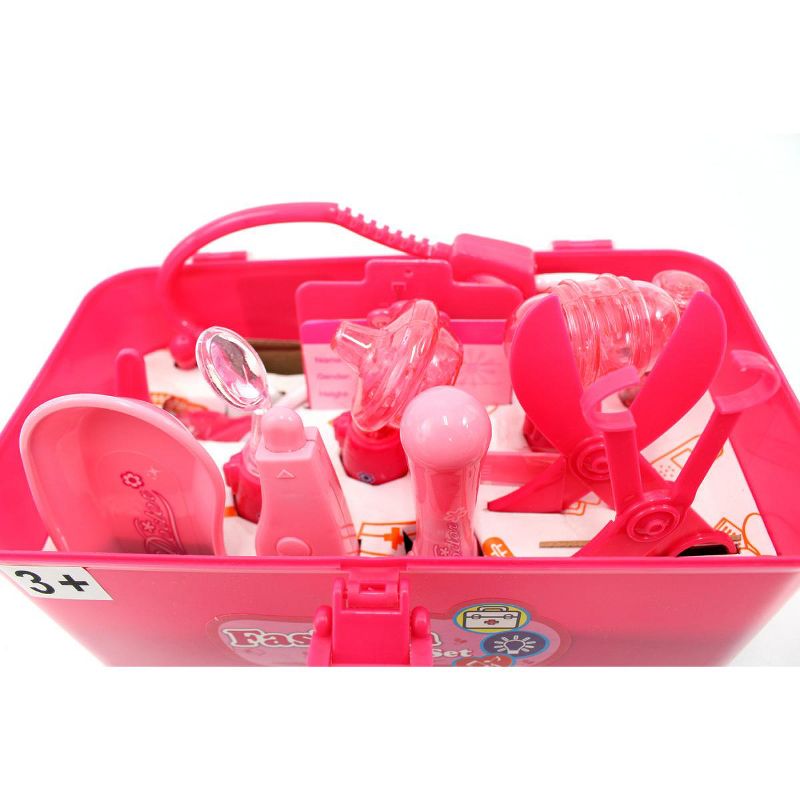 Link Worldwide Ready! Set! Play! Doctor Nurse Medical Kit Playset, Doctor Pretend Play Toy For Girls (Pink), 3 of 5