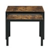 CAVINAS Coffee Tables for Living Room 23.23" Modern Square Stacking Coffee Table Nesting Coffee Table Set of 2 with Wood Finish - 4 of 4