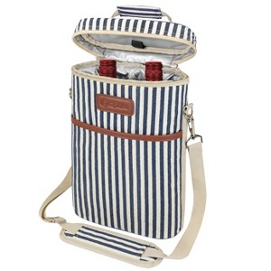 OPUX 2 Bottle Wine Carrier Tote, Insulated Leakproof Cooler Bag, Portable Case Travel Picnic BYOB Beach Christmas Gift - 1 of 4