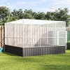 vidaXL Aviary Silver 122.4"x120.9"x83.5" - Galvanized Steel Bird Cage with Lockable Door and Steel Mesh Grids for Outdoor and Indoor Use - 3 of 4
