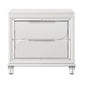 Gulches Nightstand, 29 Inch High in White Finish, Equipped with 2 Drawers and Wooden Legs - 2 of 4