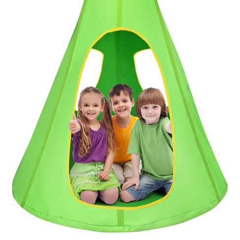 Child's hanging best sale chair with stand