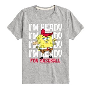 Boys' - SpongeBob SquarePants - Ready For Baseball Short Sleeve Graphic T-Shirt - 1 of 4