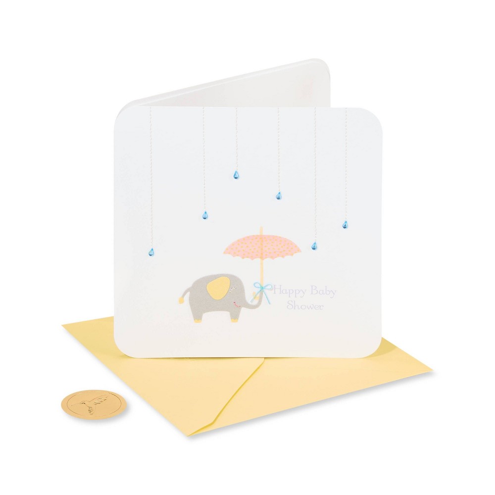 Photos - Envelope / Postcard Raindrops Umbrella and Elephant Card - PAPYRUS