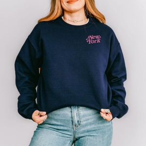 Simply Sage Market Embroidered New York Stars Sweatshirt - 1 of 4