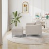 Aortzio 35.24"W Corduroy Upholstered Club Chair Wiht Ottoman - 3 of 4