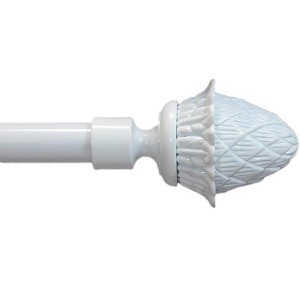 Urbanest Adjustable Artichoke Finial Curtain Drapery Rod Set, 5-8-inch - 1 of 3