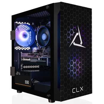 CLX SET Gaming PC TGMSETRXM2505BM - AMD Ryzen 5 5500 3.6GHz 6-Core, 8GB DDR4, Radeon RX 6400 4GB, 500GB NVMe M.2 SSD, WiFi, Win 11