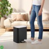 Stainless Steel Trash Can with Thin Lid with Step Pedal & Removable Liner Stainless Steel Large Garbage Can - 4 of 4