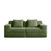 GDFStudio Adrien Modern 81.1'' 2-Seater L Shaped Corduroy Upholstered Sectional Sofa with Throw Pillows - 4 of 4