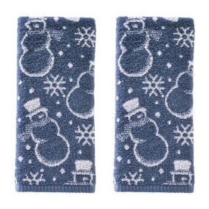SKL Home 2pk Top Hat Snowmen Hand Towels - 1 of 4