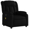 vidaXL Black Faux Leather Recliner Chair - Massage Armchair With Manual Recline, Side Pocket, Metal & Wood Frame For Living Room - 3 of 4