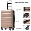 MOEPISY Hardshell ABS Luggage Set - Lightweight & Durable Suitcases with Dual Spinner Wheels, Champagne - 4 of 4