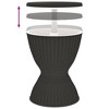 vidaXL 3-in-1 Ice Cooler Table Black Polypropylene - 4 of 4