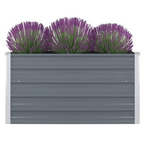 vidaXL Raised Square Garden Bed - Galvanized Steel in Gray - 39.4 - 1 of 4