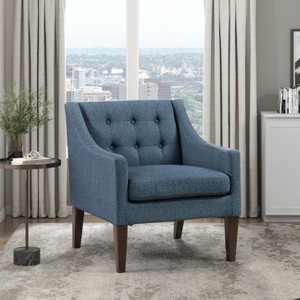 Okak Accent Chair Contemporary Living Room Chair with Upholstered Button-Tufted Fabric Cushion Comfy Armchair for Reading Room Bedroom - 1 of 4
