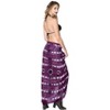 LA LEELA Women's Sarong Swimwear Wrap Cover up Wraps One Size Purple Tie Dye - 4 of 4