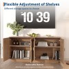 63" Sideboard Buffet Cabinet, Entryway Coffee Bar Cabinet with Gold Handles, Wood Media Console Table, Credenza Buffet Table for Living Room - 4 of 4