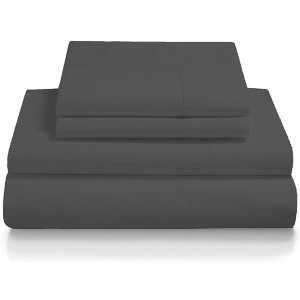 Lincove 400 Thread Count Cotton Sateen 4 Piece Sheet Set – Luxuriously Soft, 15" Deep Pockets, Includes 1 Fitted Sheet, 1 Flat Sheet, 2 Pillowcases - 1 of 4