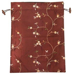 Wrapables Beautiful Embroidered Silk Travel Bag for Lingerie & Shoes - 1 of 4