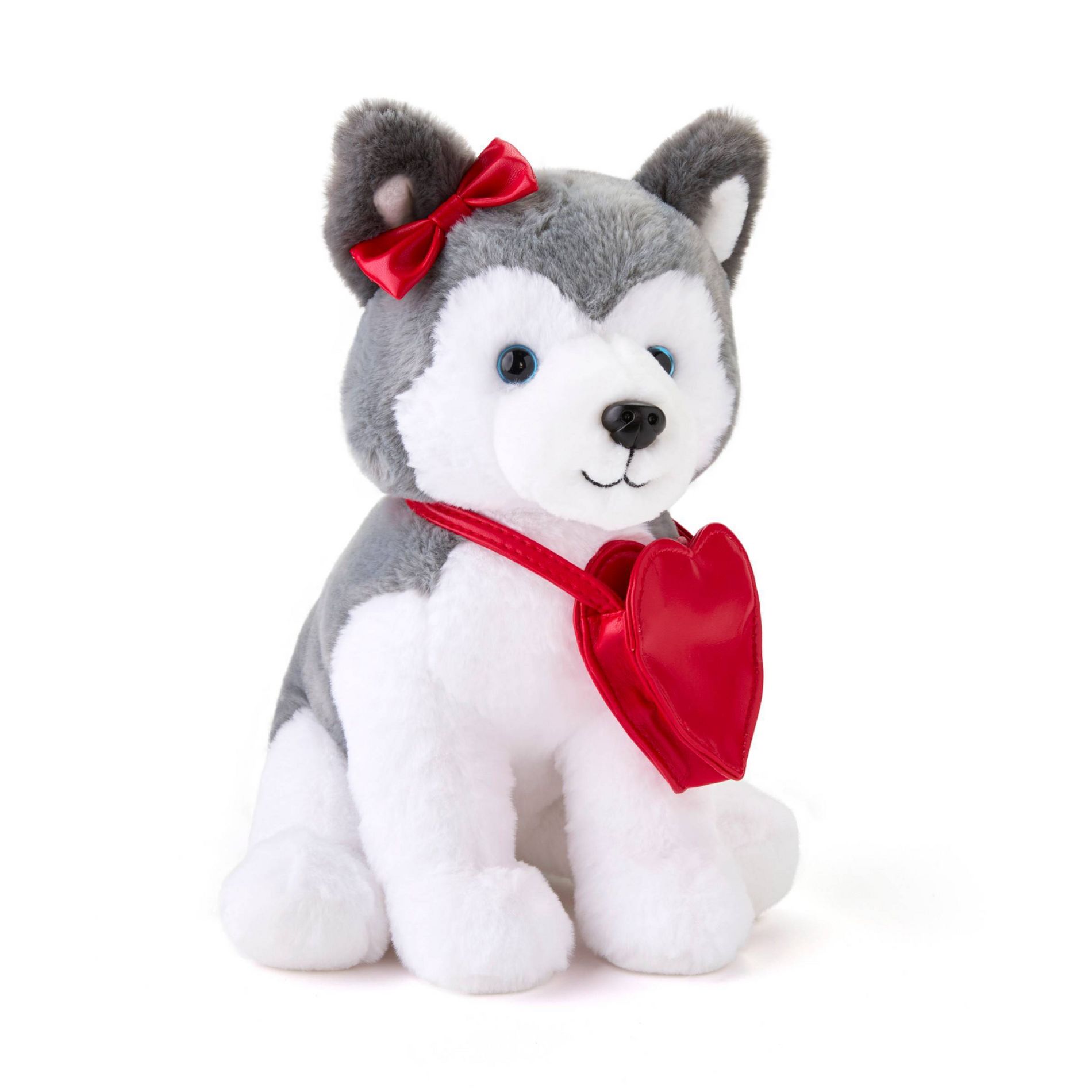 FAO Schwarz 12" Sparklers Plush Husky with Purse