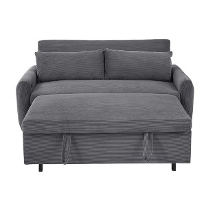Ridstar Modern Convertible Double Sofa Bed with USB Port For Living Room-Dark Grey - 1 of 4