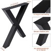 Nasitip 28" Heavy Duty Metal Table Legs, 2200LB Capacity X-Frame Desk Legs, Industrial Black Furniture Legs Set of 2 - 3 of 4