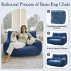 JOYRACER Oversized 2-Seater Bean Bag Chair for Adults, Giant Loveseat Sofa with Filler & Pocket, Couch for Gaming, Reading, and Living Room Use - 4 of 4