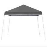 Z-Shade 10 x 10 Foot Angled Leg Instant Shade Outdoor Canopy Tent Portable Gazebo Shelter for Camping or Backyard Grilling, Grey