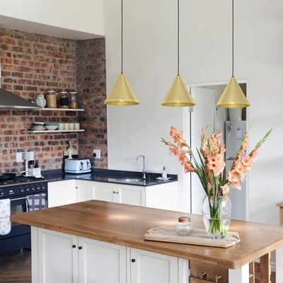 Narices Black and Brass Mini Island Pendant Light