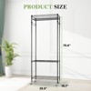 JIONJOY 3 - Tier Heavy - Duty Garment Rack with Lockable Rollers for Freestanding Clothing Storager - 2 of 4
