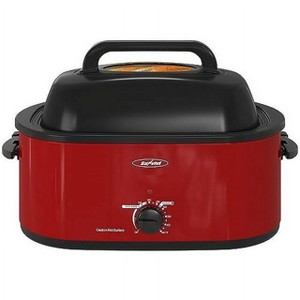 Heynemo Electric Turkey Roaster Oven with Visible Glass Lid, with Removable Pan & Rack, Stainless Steel - 1 of 4